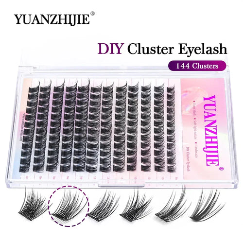 DIY Cluster Lashes – 144 Pcs | Natural C/D Curl – At-Home Mink Extensions