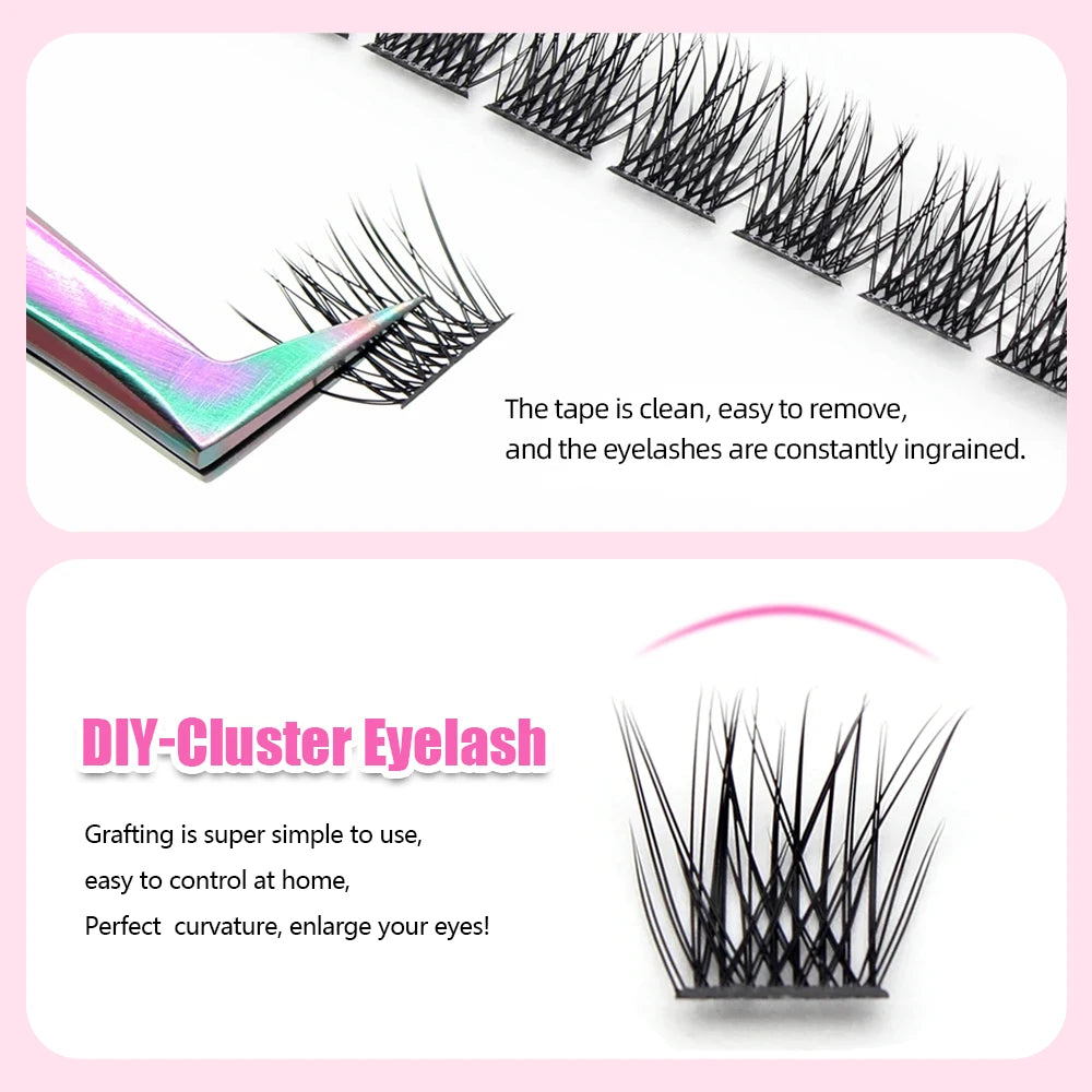 DIY Cluster Lashes – 144 Pcs | Natural C/D Curl – At-Home Mink Extensions
