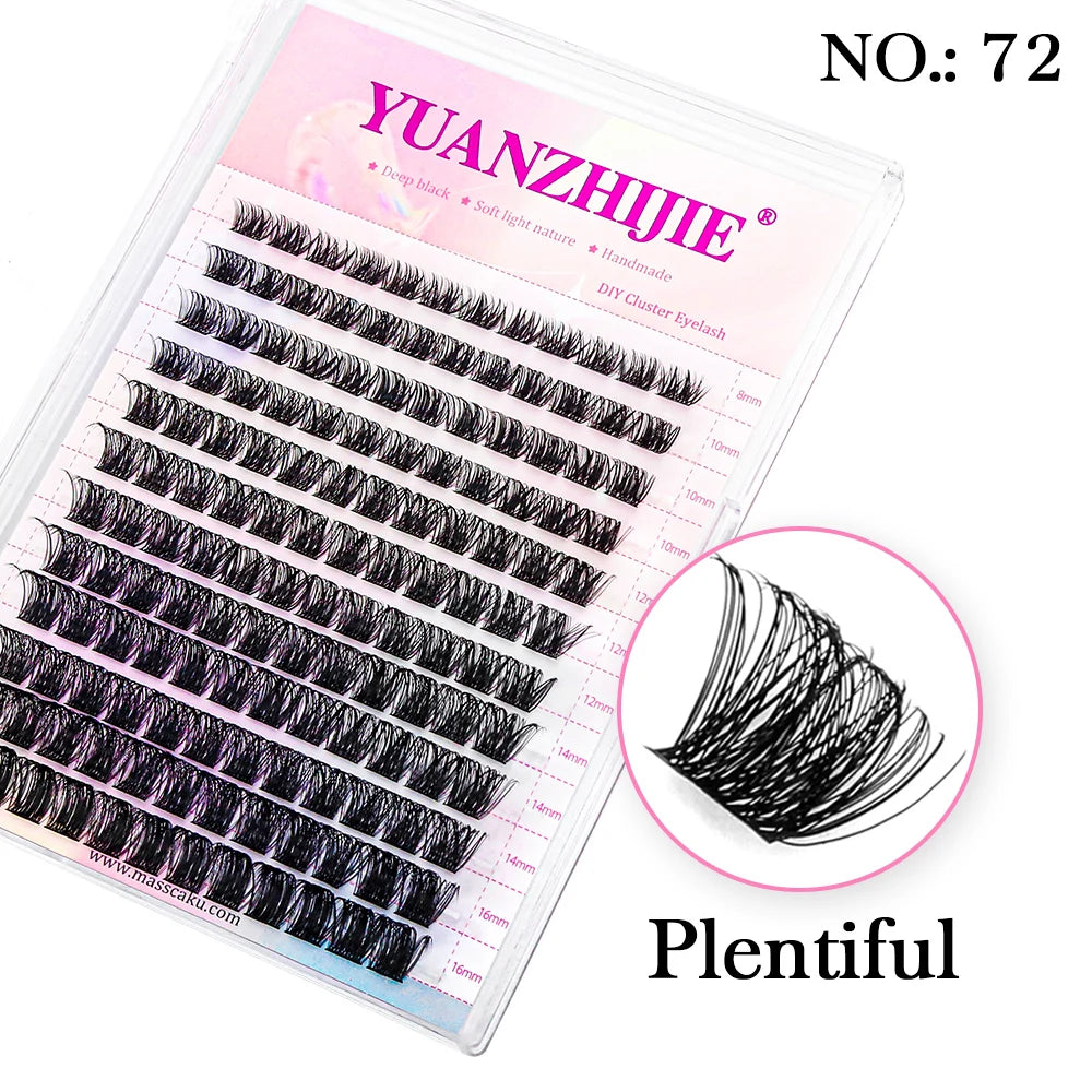 DIY Cluster Lashes – 144 Pcs | Natural C/D Curl – At-Home Mink Extensions