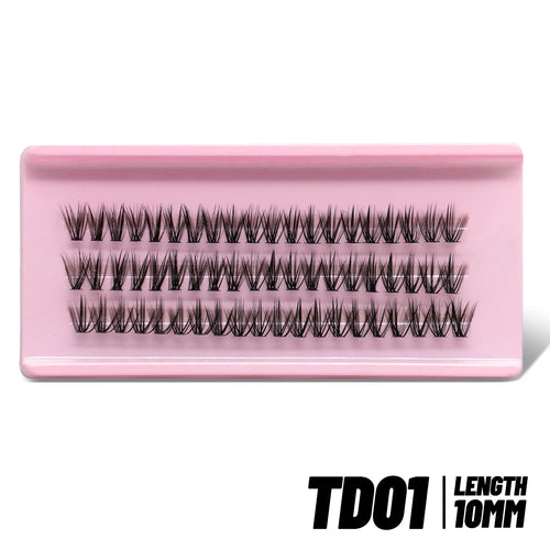 GROINNEYA Cluster Lash Kit – Fluffy Faux Mink, Mixed Lengths