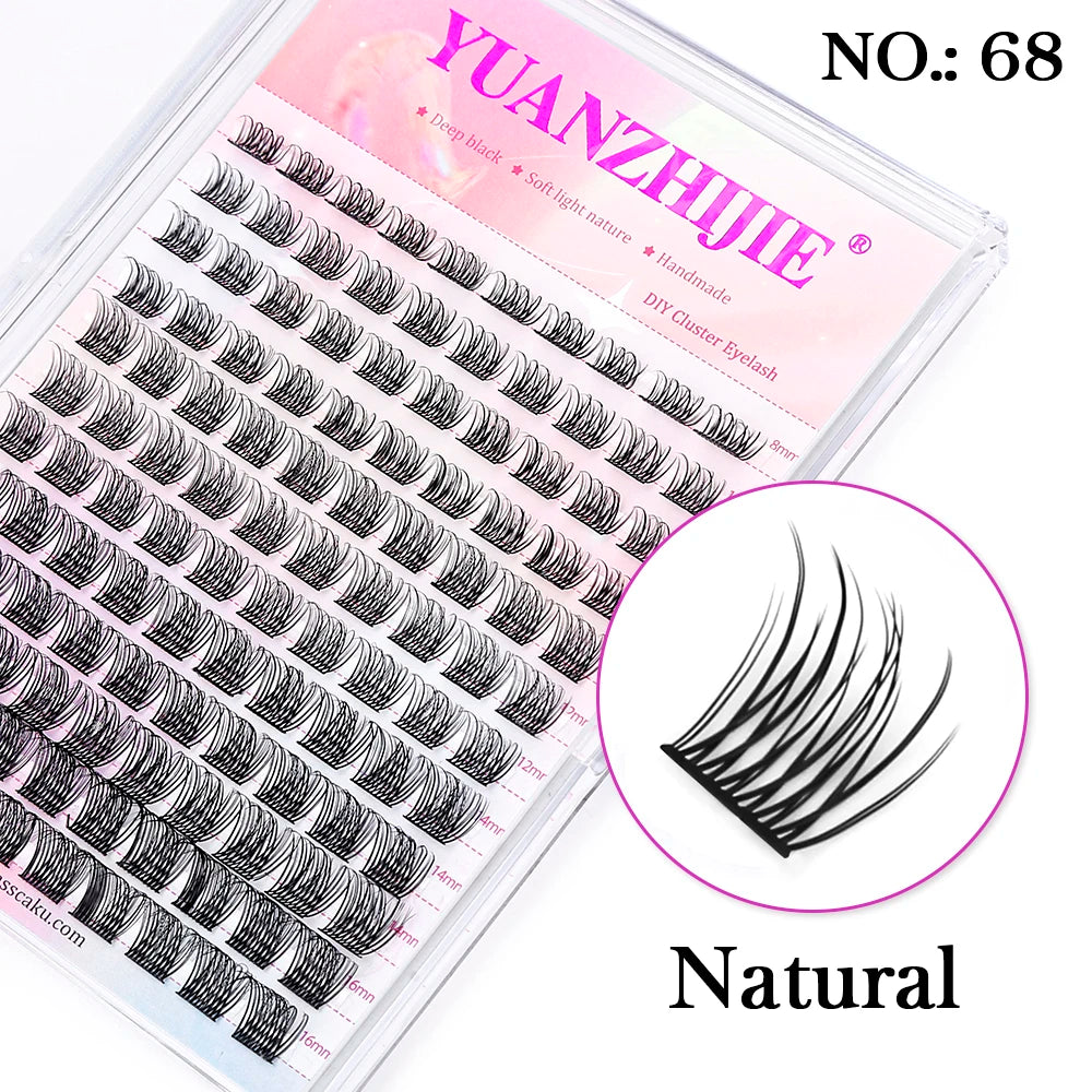 DIY Cluster Lashes – 144 Pcs | Natural C/D Curl – At-Home Mink Extensions