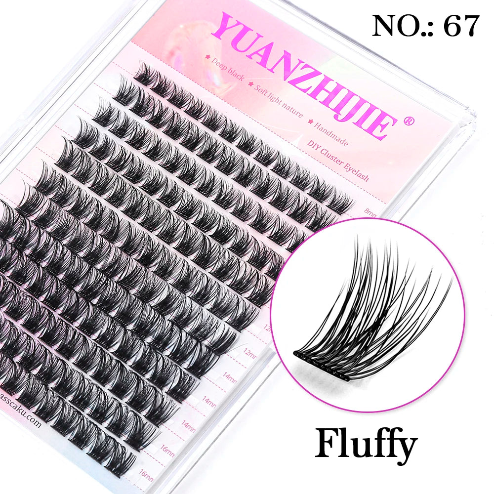 DIY Cluster Lashes – 144 Pcs | Natural C/D Curl – At-Home Mink Extensions